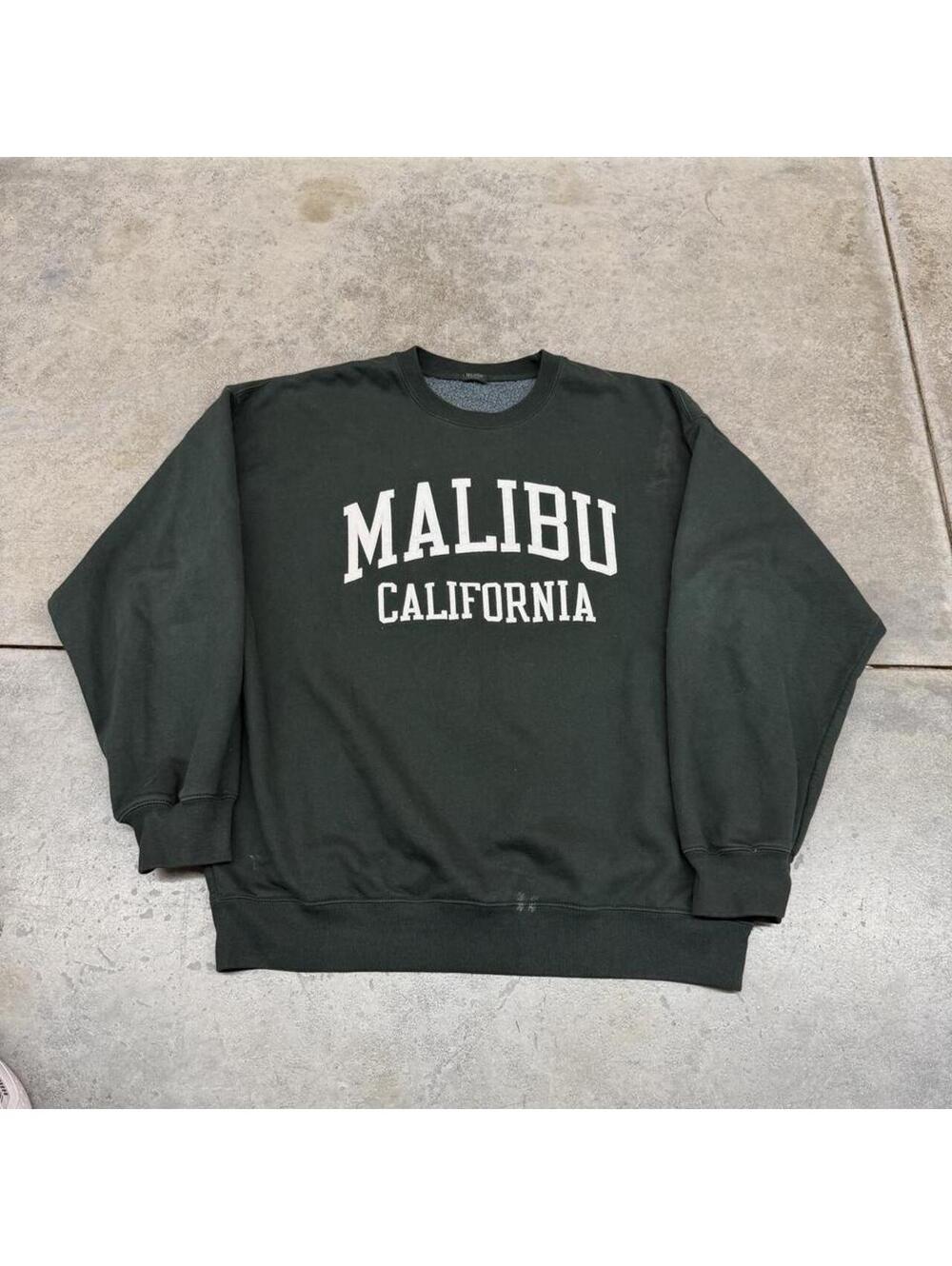 john galt brandy melville christy malibu california green crewneck xl WOMENS